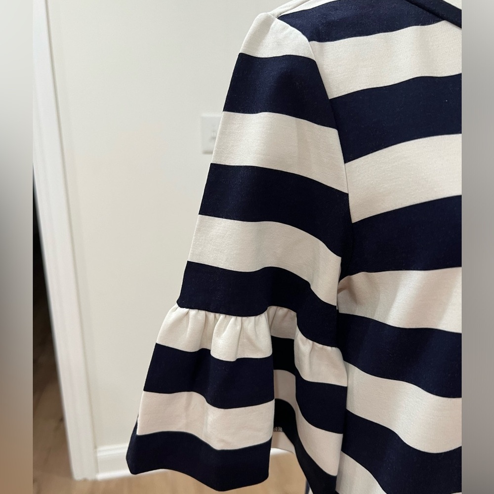 Lauren Ralph Lauren Striped Shift Ruffle Sleeve Casual Summer Dress Size M - Picture 5 of 12
